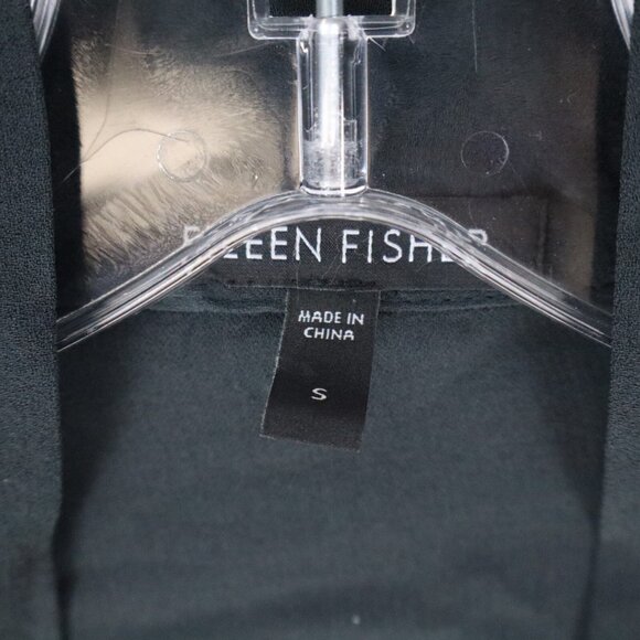 Elieen‎ Fisher Women's Open Front Cardigan 100% Silk Charcoal Gray Size S/P - Picture 3 of 9